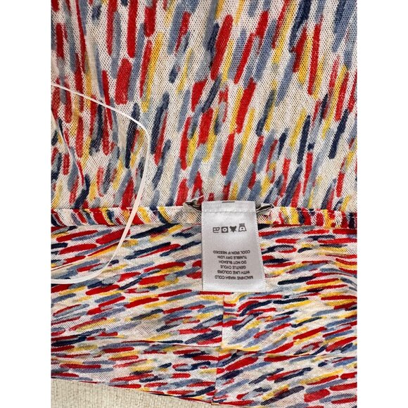 Multiples Women's Multi-Colored Open-Front Cardigan 3/4 Ruffles Sleeves XL - Picture 5 of 6